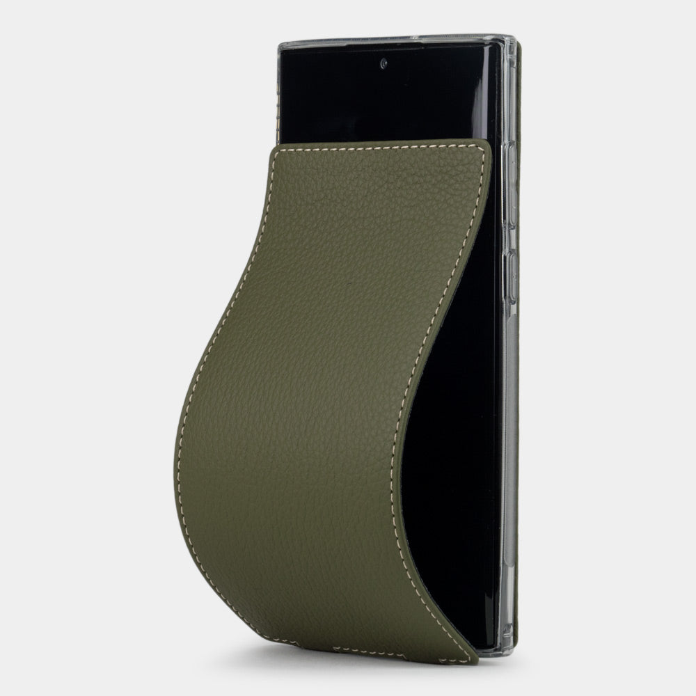 Premium Leather Case Galaxy S22 Ultra Green | Marcel Robert - 0