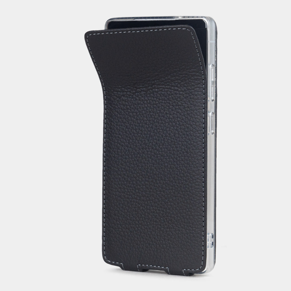 Slim leather case with flexible cover for Galaxy S25 Ultra