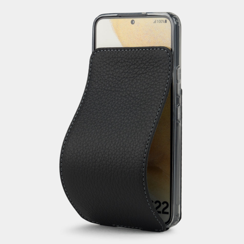 Real Leather Flip Case Galaxy S22 Plus Black | Marcel Robert - 0