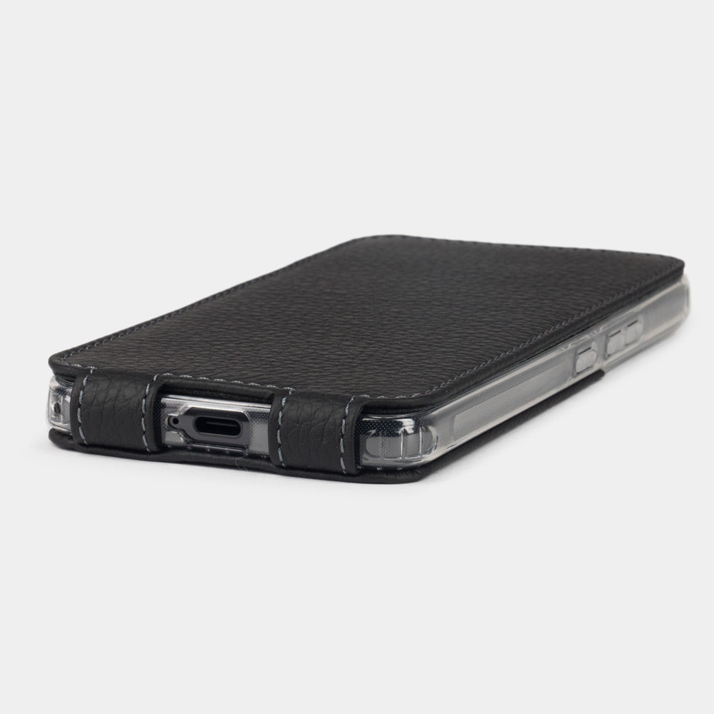 Real Leather Flip Case Galaxy S22 Plus Black | Marcel Robert - 3