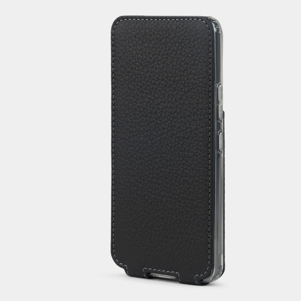 Real Leather Flip Case Galaxy S22 Plus Black | Marcel Robert - 4