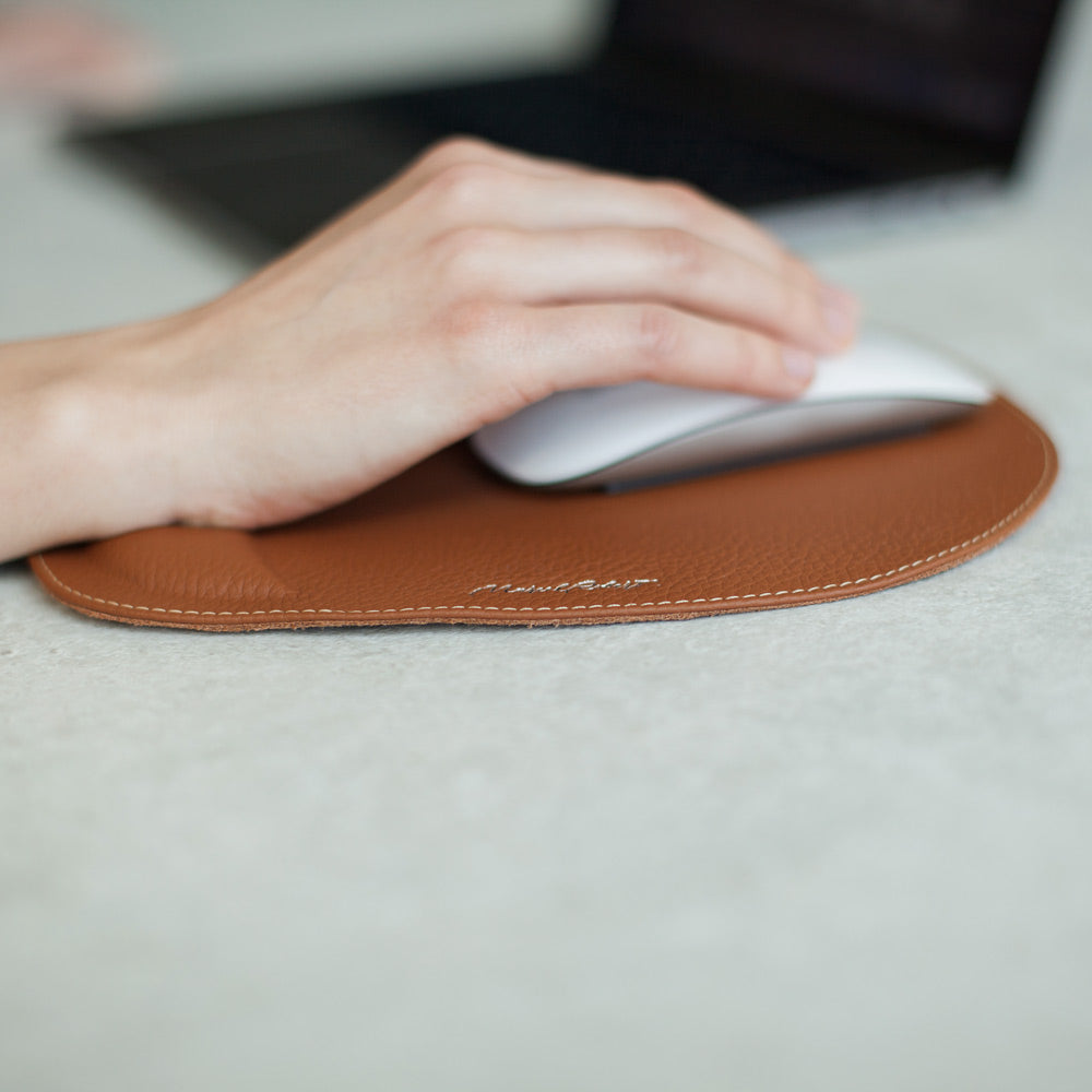 leather mouse pad caramel