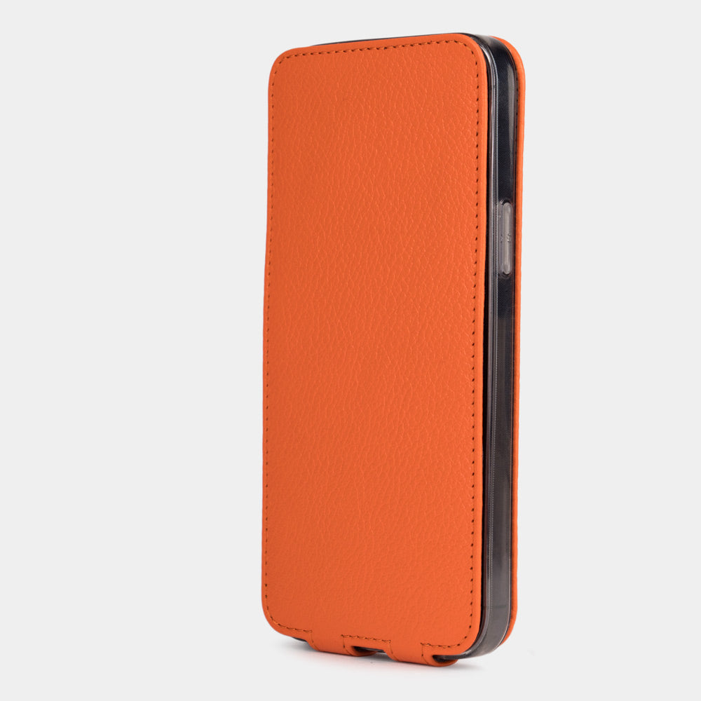Premium Leather Case iPhone 13 mini Orange | Marcel Robert - 4