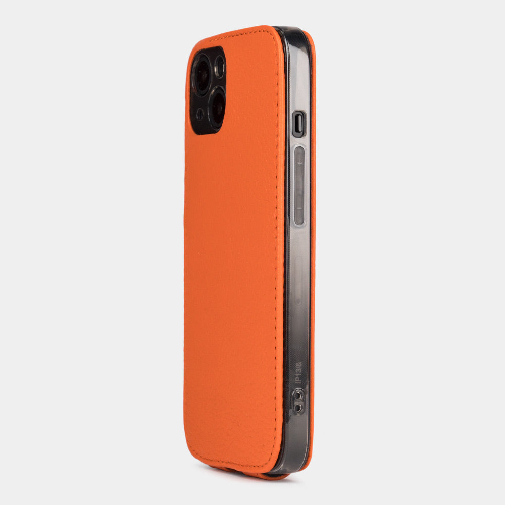 Premium Leather Case iPhone 13 mini Orange | Marcel Robert - 2