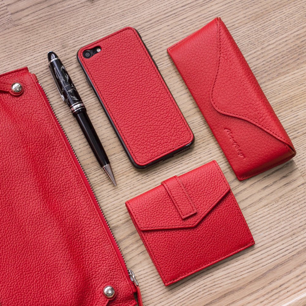 Luxury Case for Casual Glasses Red Leather | Marcel Robert - 5