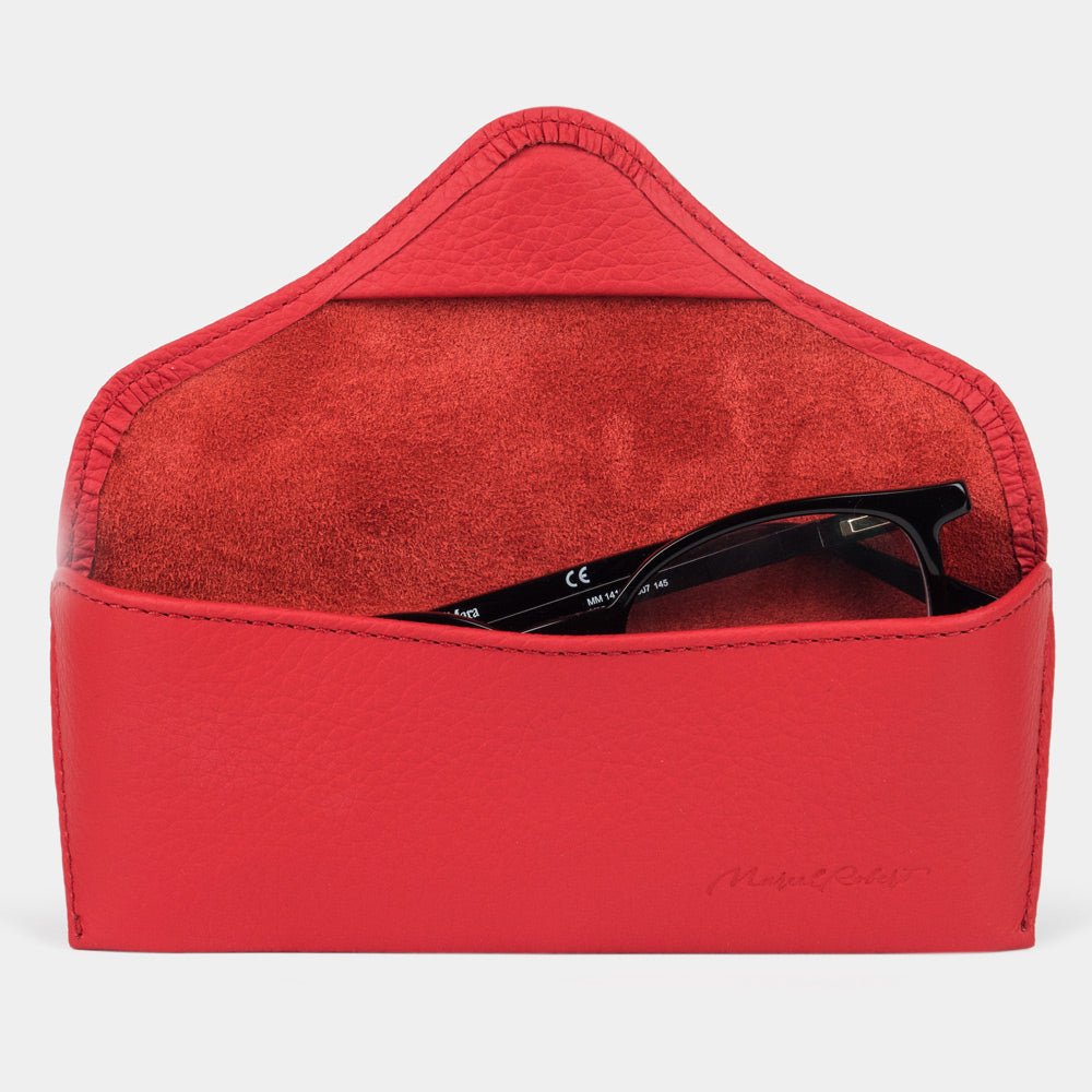 Luxury Case for Casual Glasses Red Leather | Marcel Robert - 1