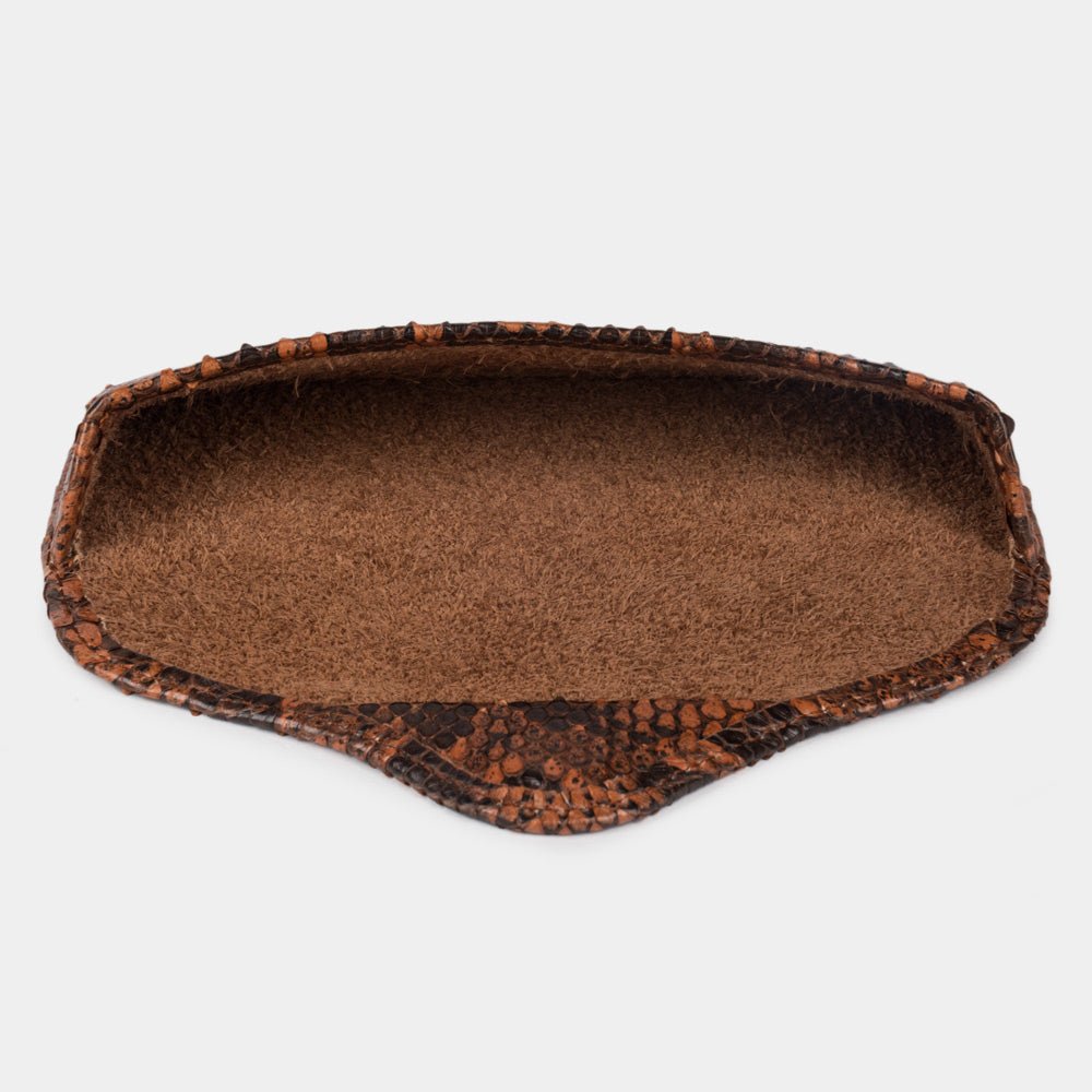 Casual Glasses Case in Python Gold Leather | Marcel Robert - 2