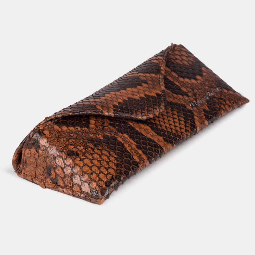Casual Glasses Case in Python Gold Leather | Marcel Robert - 4