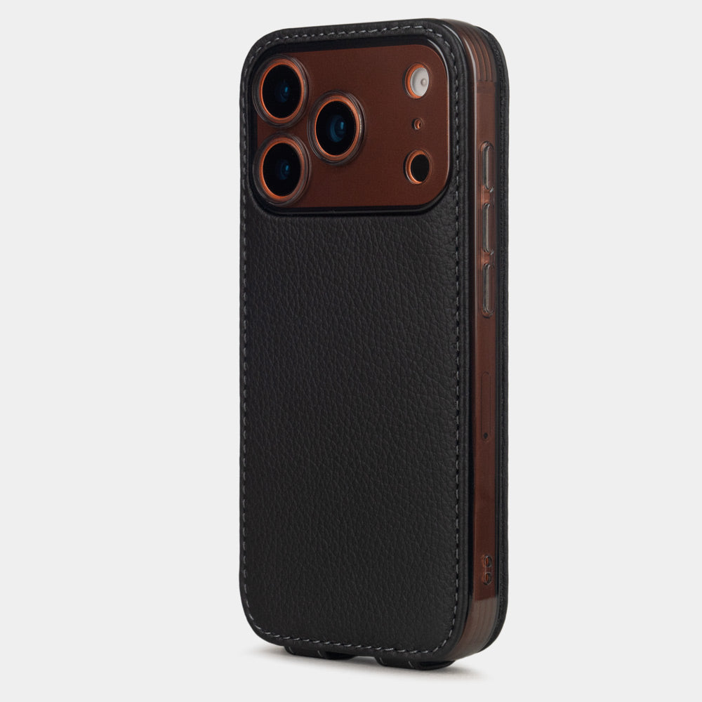 Case iPhone 17 Pro leather black