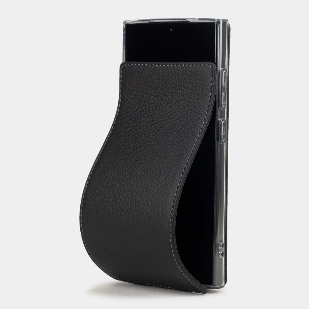 Luxury Black Leather Case Galaxy S24 Ultra | Marcel Robert - 0