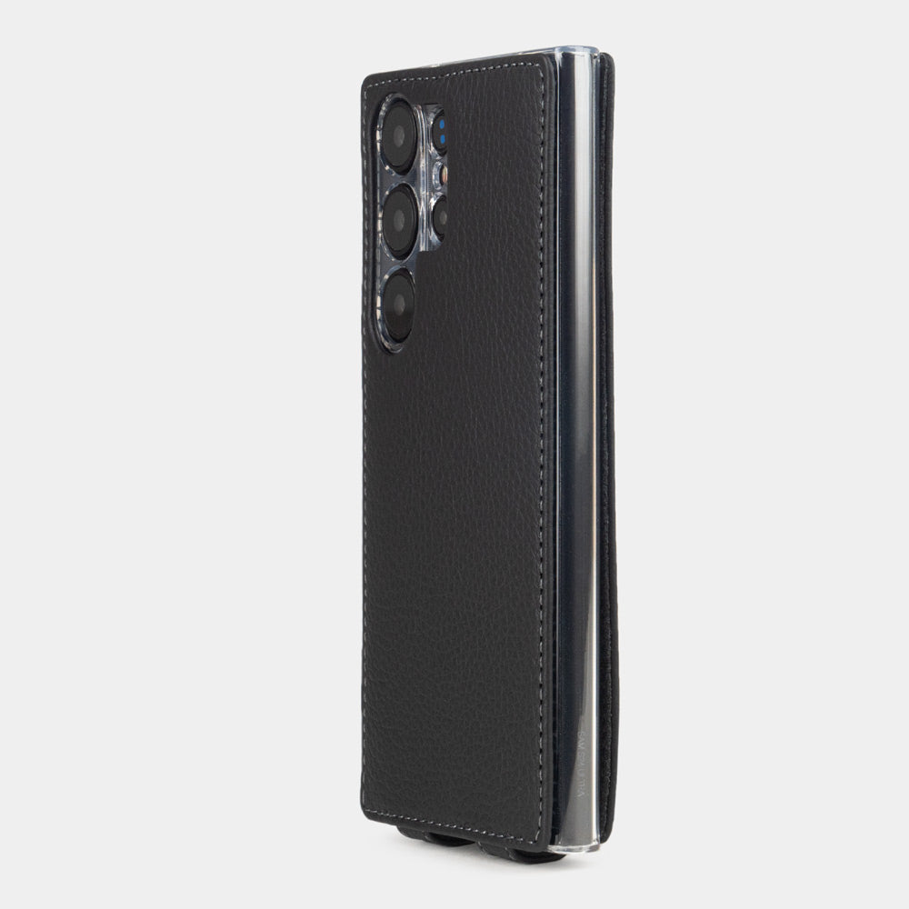 Luxury Black Leather Case Galaxy S24 Ultra | Marcel Robert - 1
