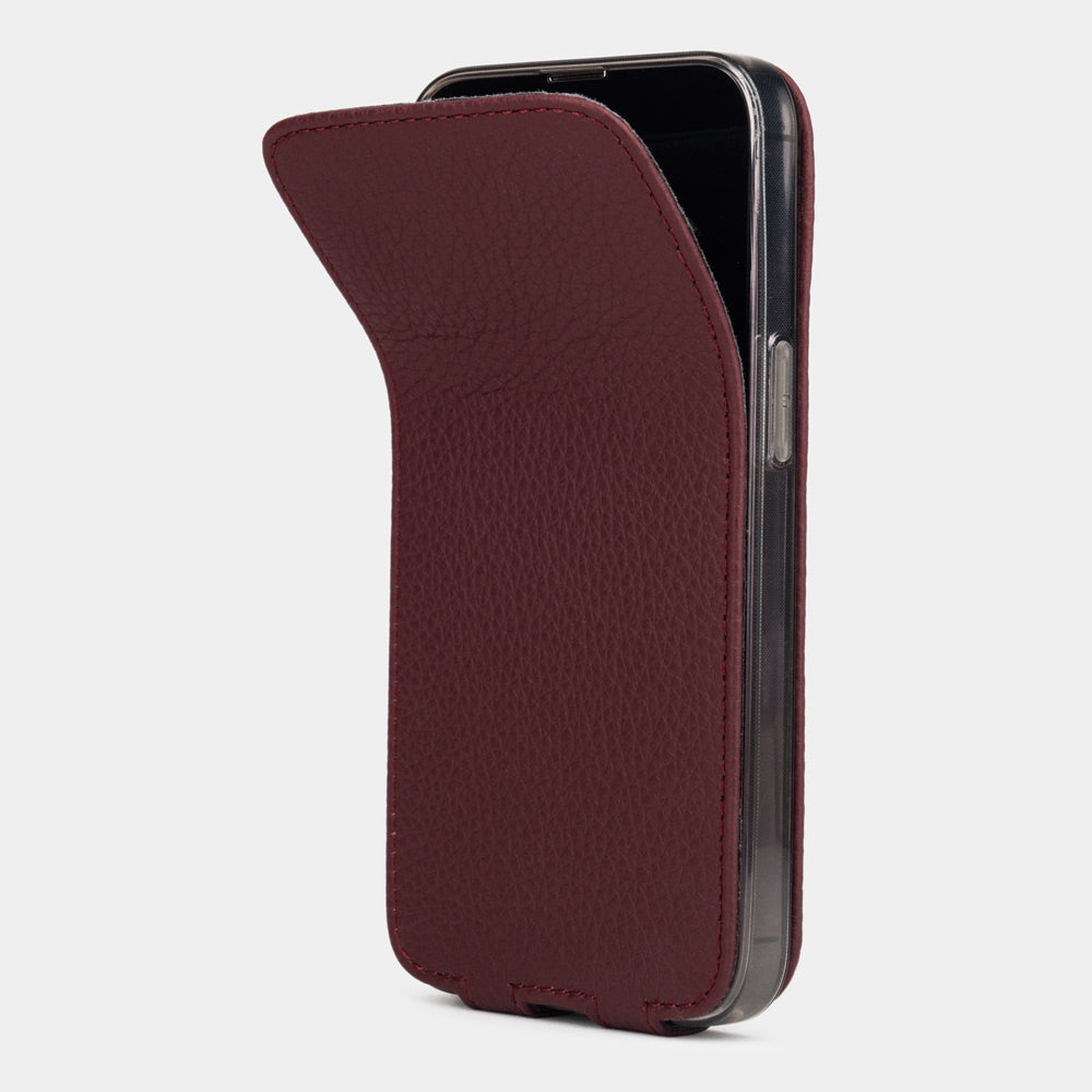 Premium Bordeaux Leather Case iPhone 14 Pro | Marcel Robert - 5
