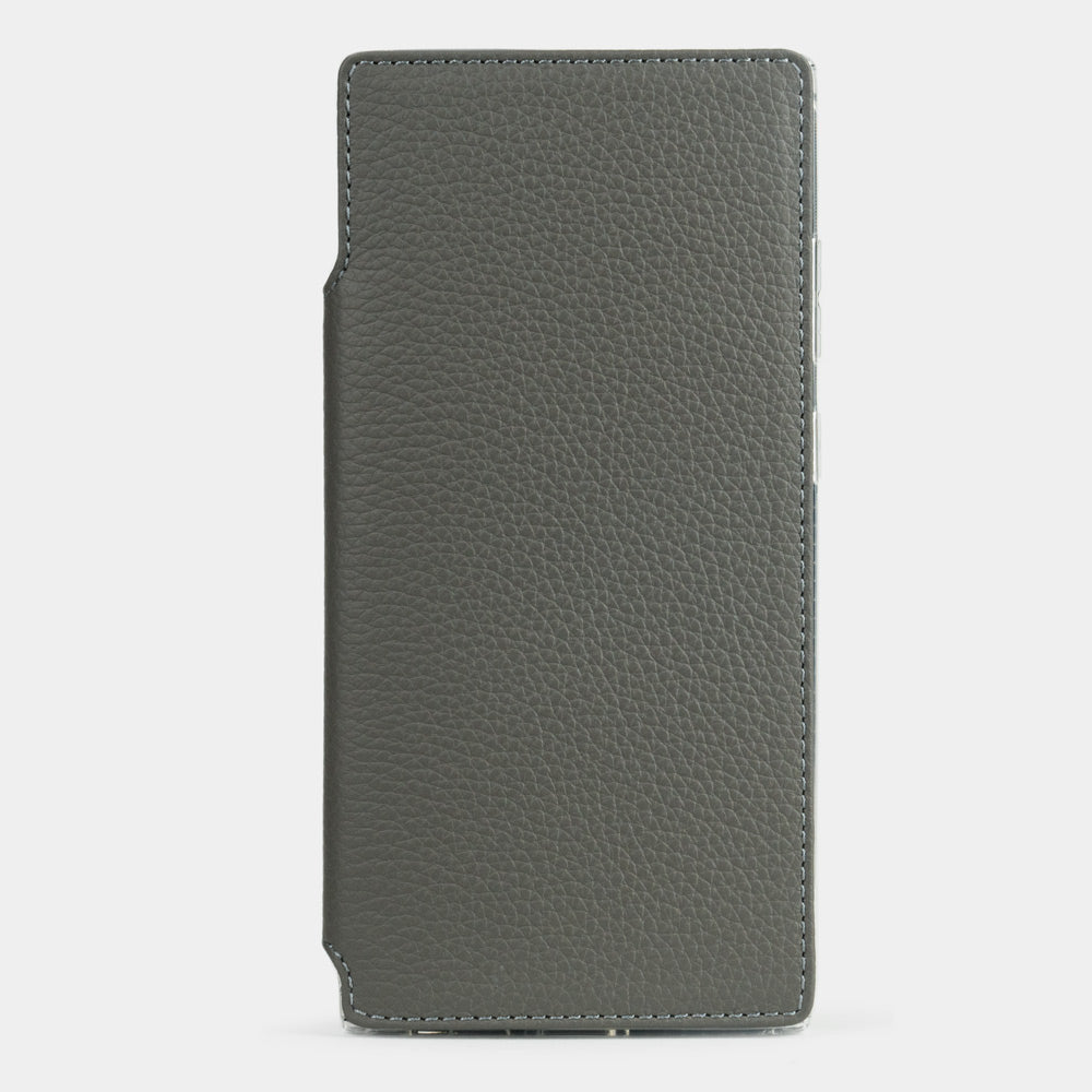 Leather Folio Case Galaxy S23 Plus Grey | Marcel Robert - 1