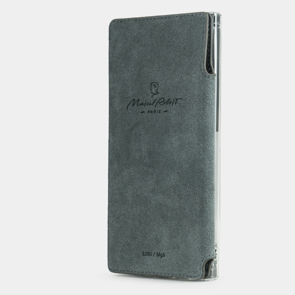 Leather Folio Case Galaxy S23 Plus Grey | Marcel Robert - 3