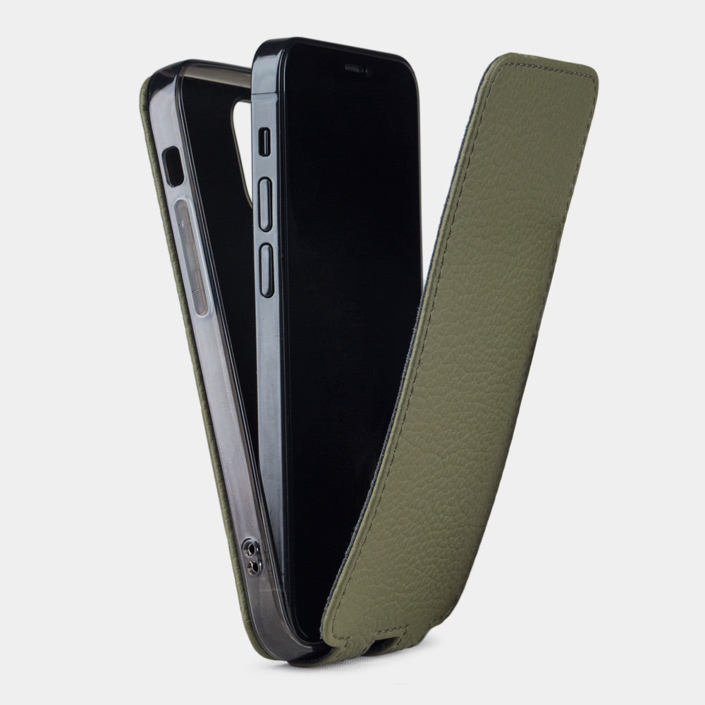 Premium Leather Case iPhone 12 mini Green | Marcel Robert - 5
