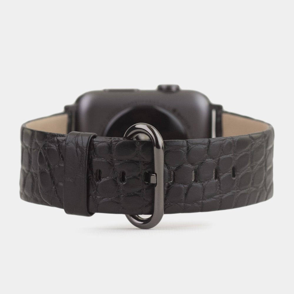 Exclusive Alligator Strap Apple Watch 45/46mm Black | Marcel Robert - 7