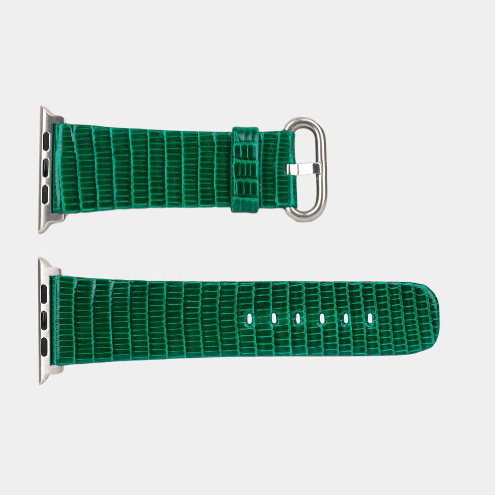 Luxury Lizard Strap Apple Watch 41/42mm Green | Marcel Robert - 6