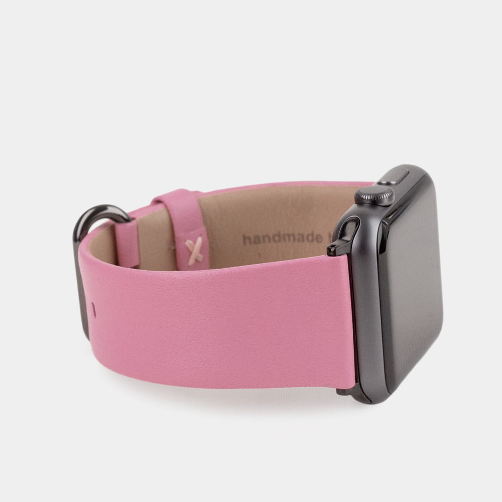 Premium Leather Strap Apple Watch 45/46mm Pink | Marcel Robert - 3