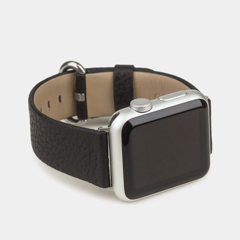 strap apple watch 41 / 42mm black grained | Marcel Robert