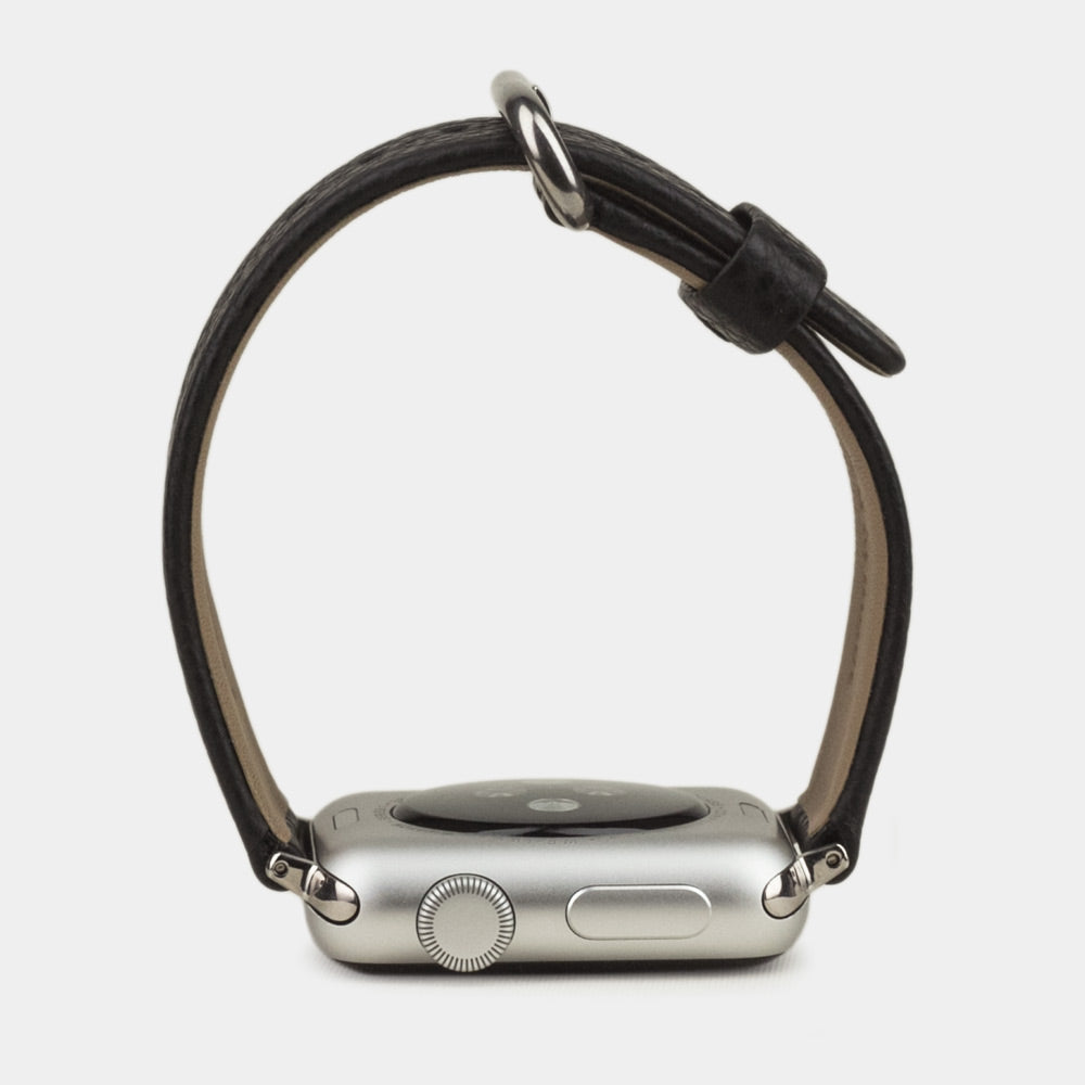 strap apple watch 41 / 42mm black grained | Marcel Robert
