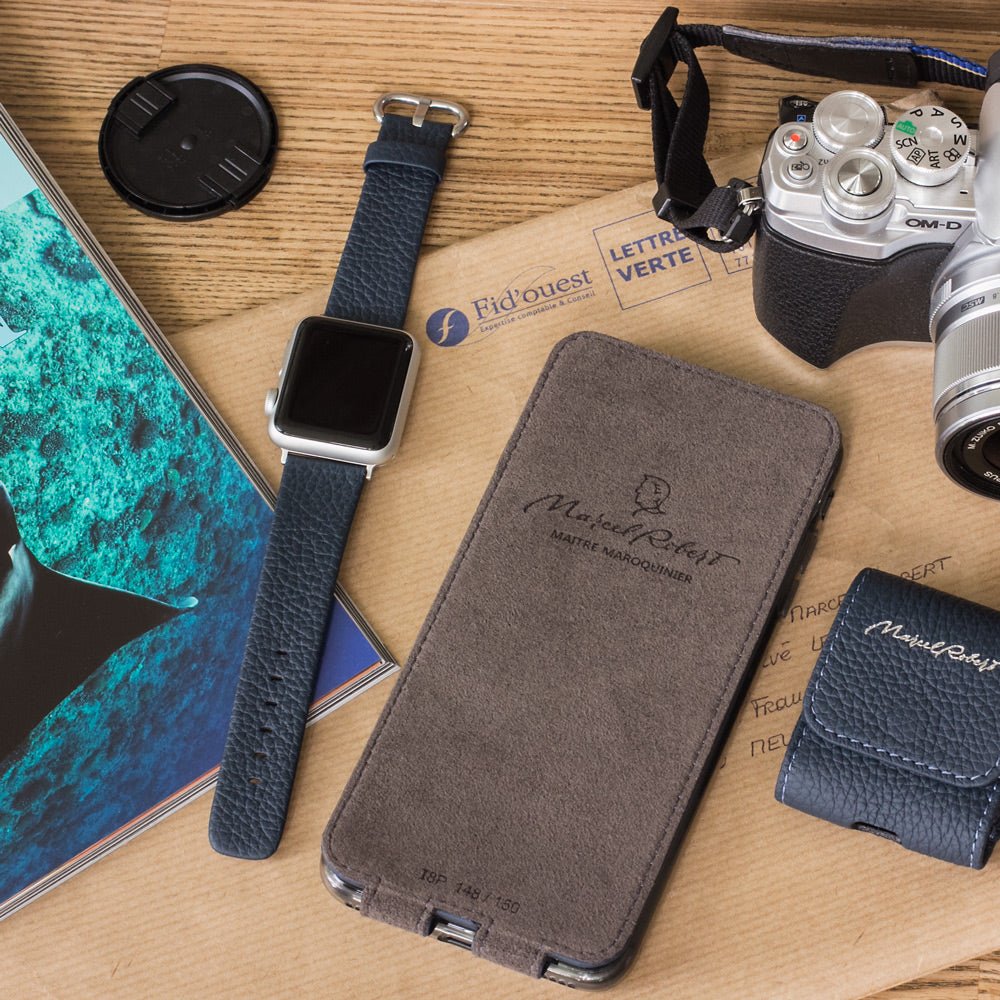 Blue Leather Strap Apple Watch 41/42mm | Marcel Robert - 7