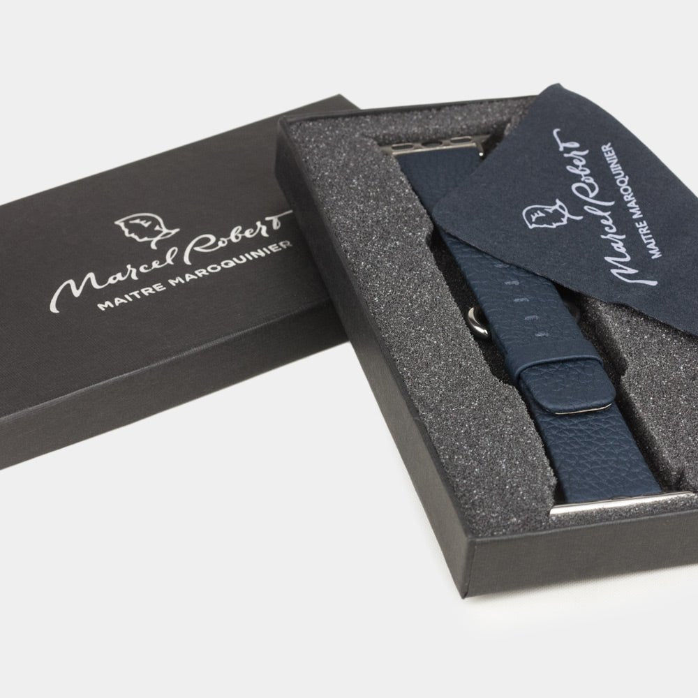 Blue Leather Strap Apple Watch 41/42mm | Marcel Robert - 4
