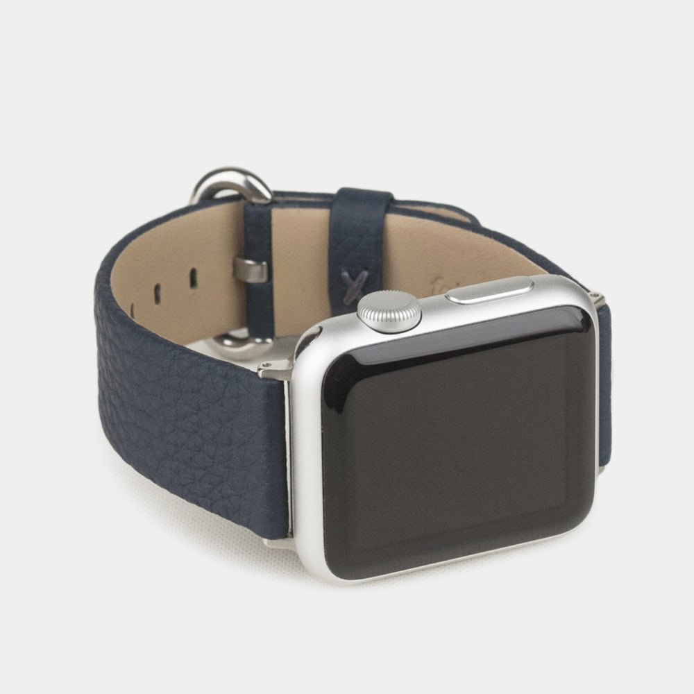 Blue Leather Strap Apple Watch 41/42mm | Marcel Robert - 5