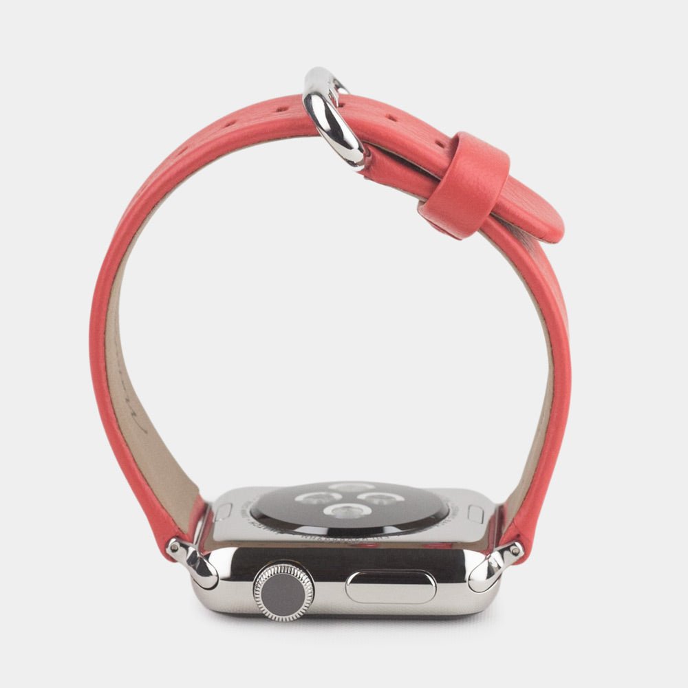 Calfskin Strap Apple Watch 38/40mm Red Coral | Marcel Robert - 3