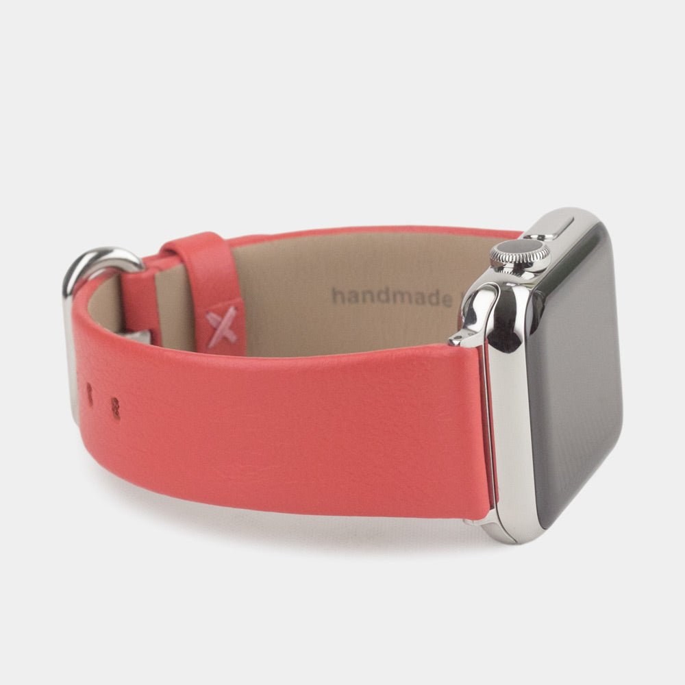 Calfskin Strap Apple Watch 38/40mm Red Coral | Marcel Robert - 1