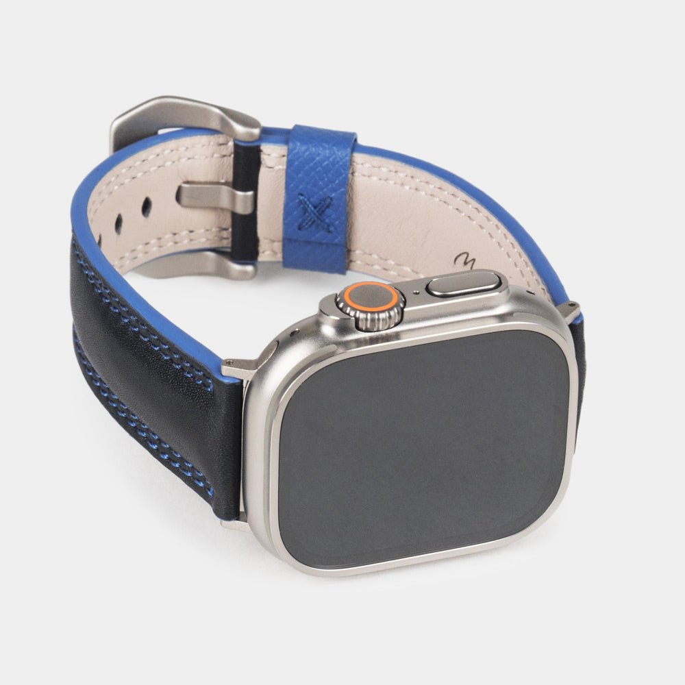 Luxury Leather Strap Apple Watch Ultra Black | Marcel Robert - 5