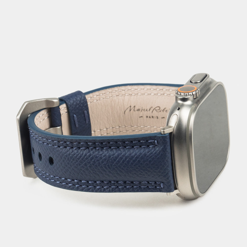 Premium Leather Strap Apple Watch Ultra Blue | Marcel Robert - 1