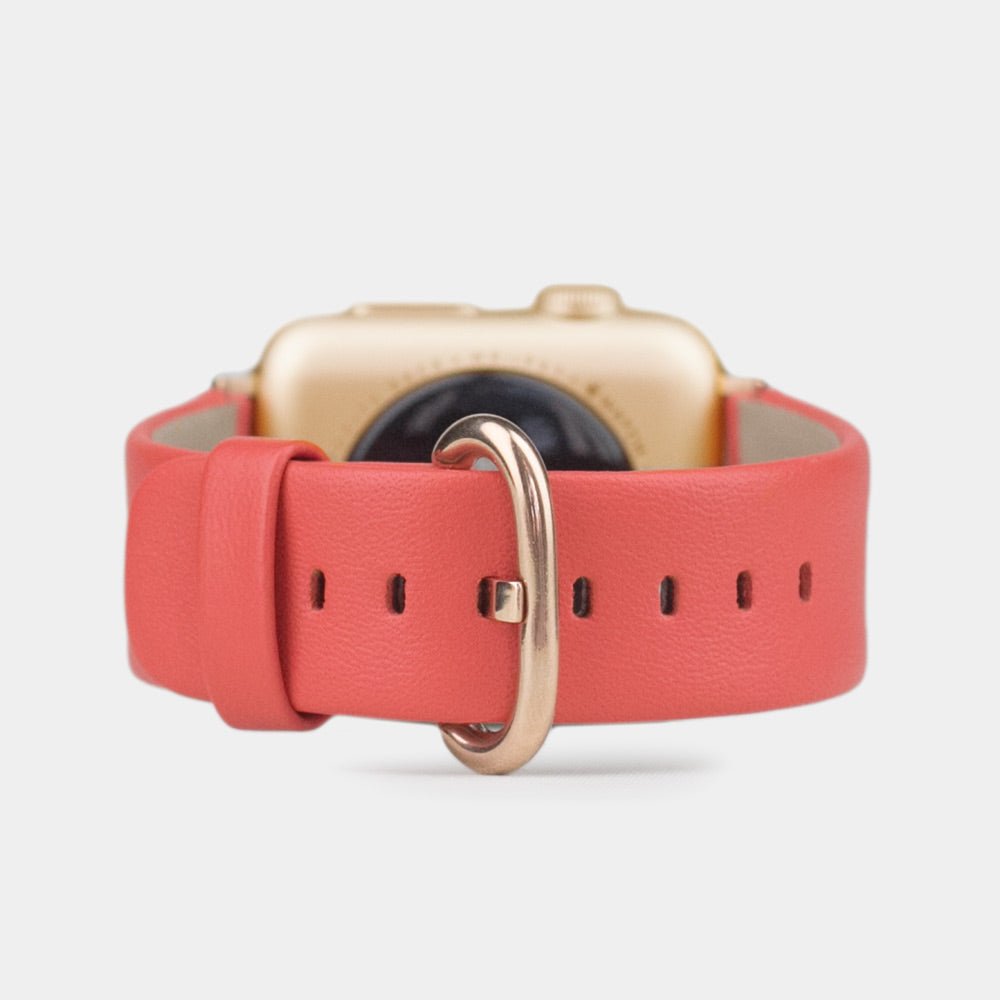Calfskin Strap Apple Watch 38/40mm Red Coral | Marcel Robert - 13