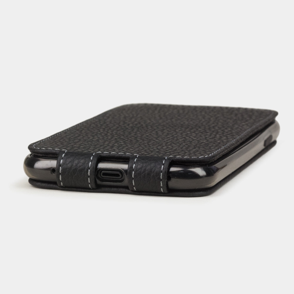 leather case iphone 11 calfskin black mat - 5