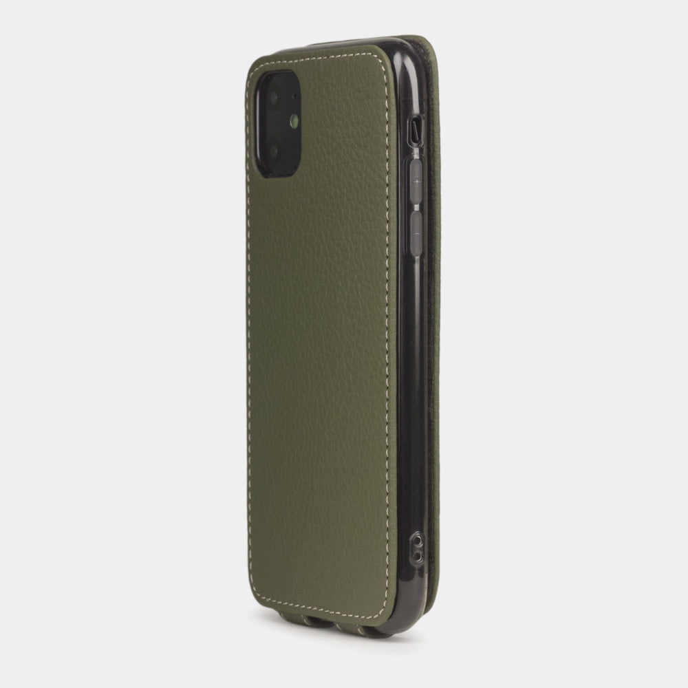 Premium Soft Leather Case iPhone 11 Green | Marcel Robert - 1