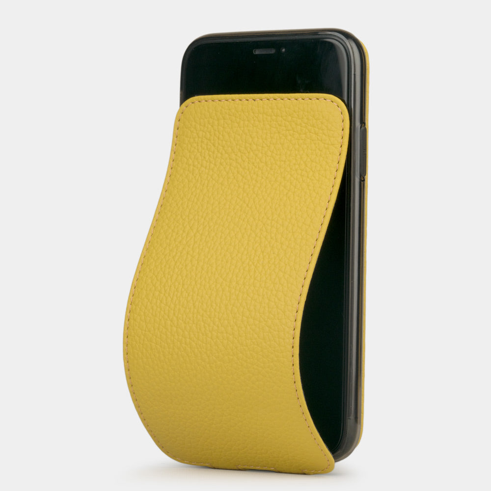 Premium Leather Case iPhone 11 Yellow | Marcel Robert - 0