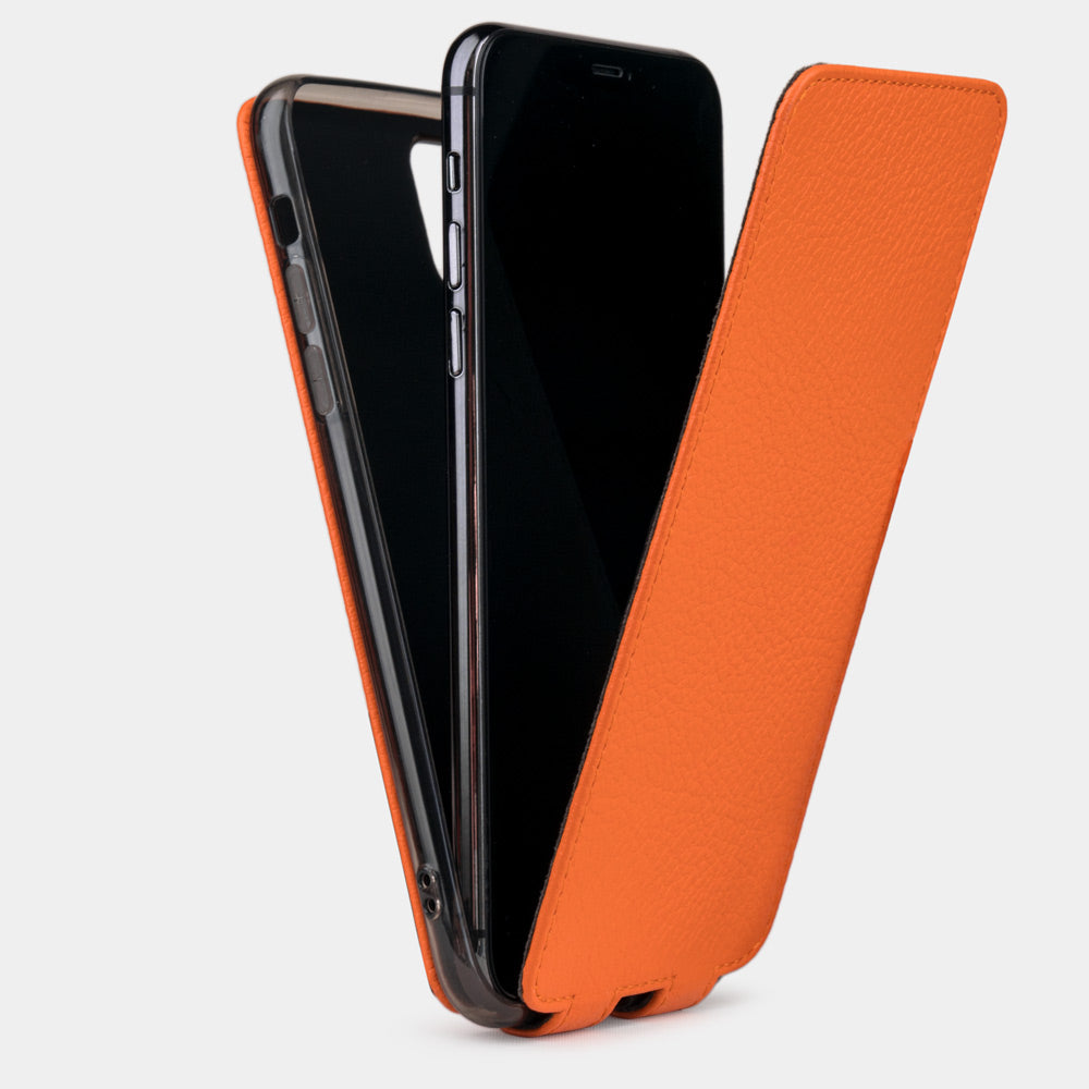 Premium Leather Case iPhone 11 Pro Orange | Marcel Robert - 7