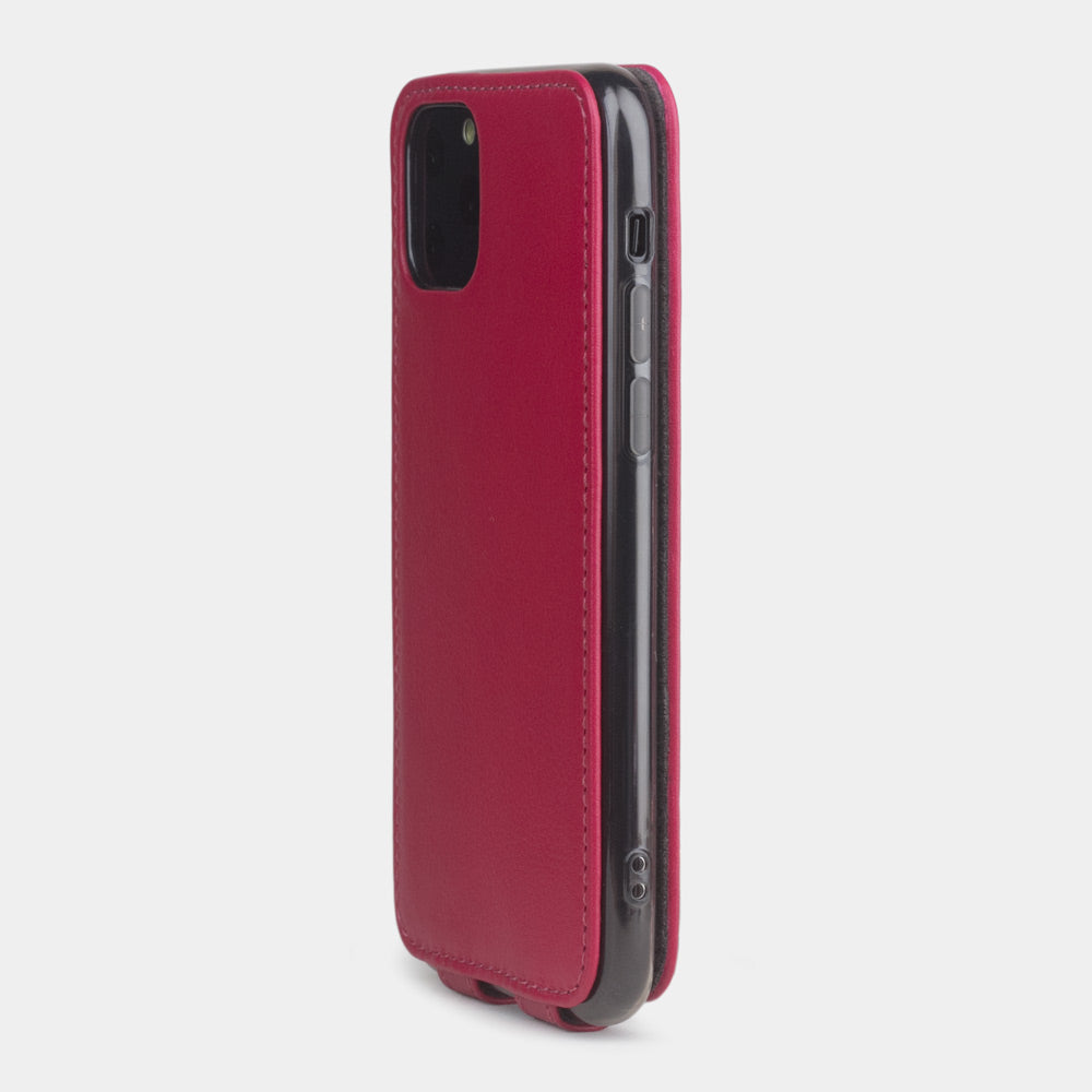 Leather Case iPhone 11 Pro Rose Fushia | Marcel Robert - 1