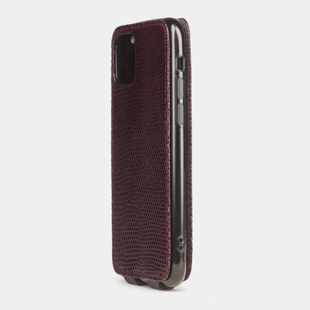 Lizard Leather Case iPhone 11 Pro Bordeaux | Marcel Robert - 2