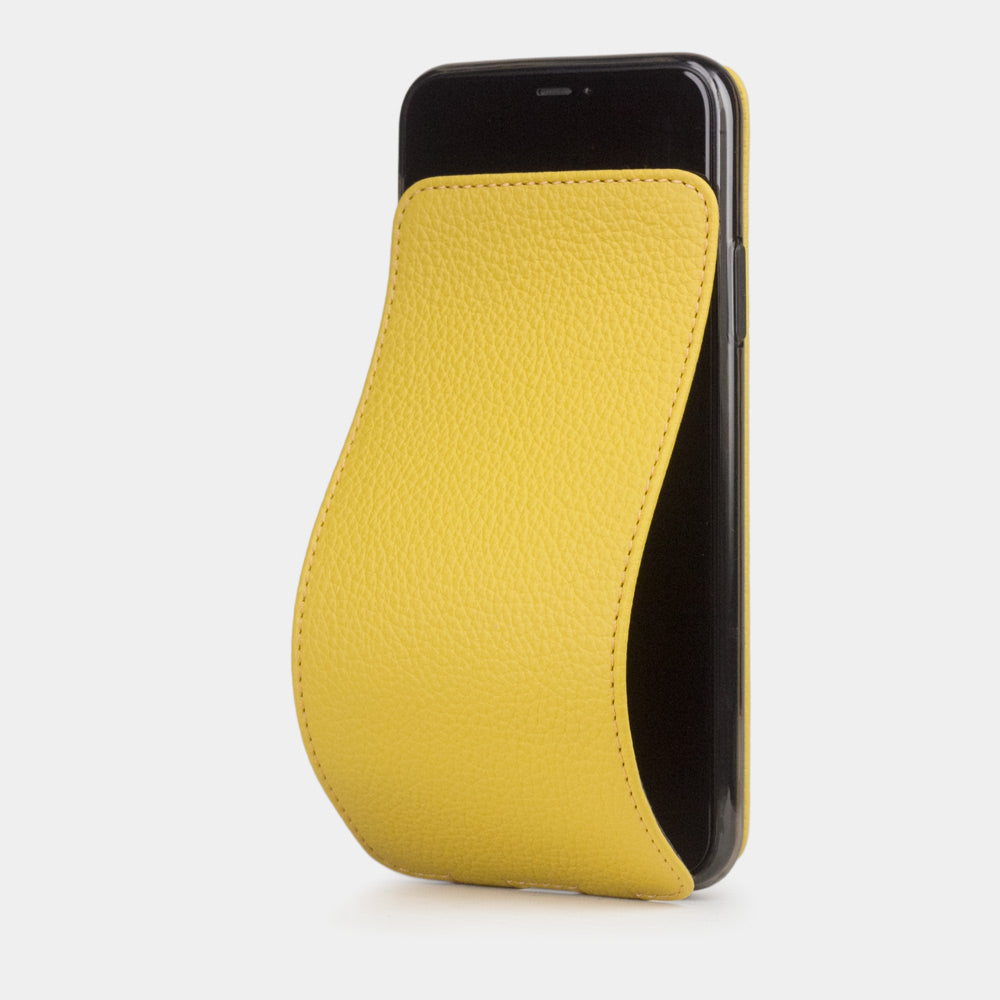 Premium Leather Case iPhone 11 Pro Max Yellow | Marcel Robert - 0