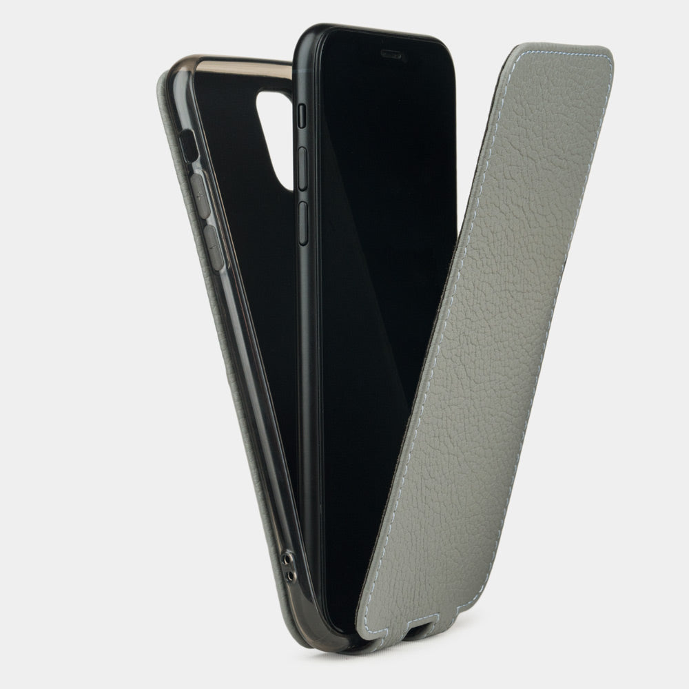 Premium Leather Case iPhone 11 Pro Max Grey | Marcel Robert - 4