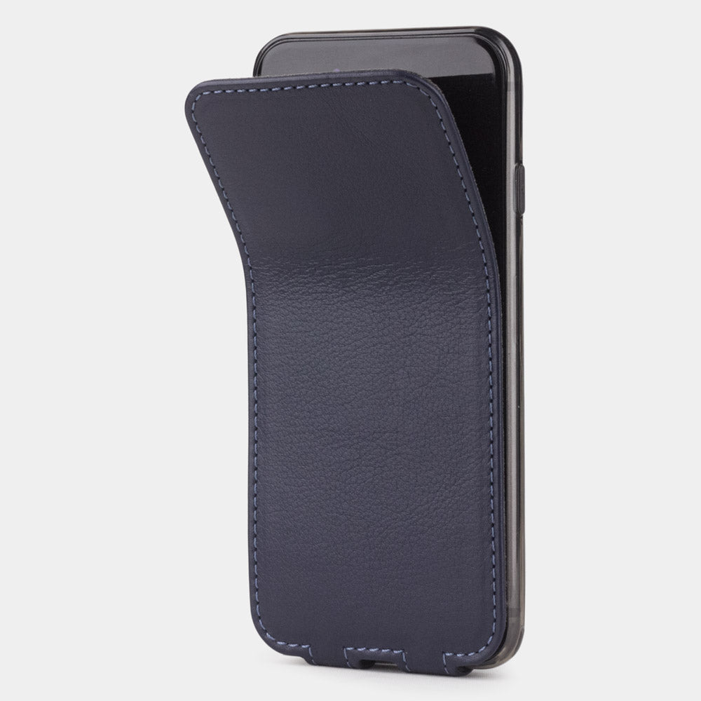 Premium Leather Case iPhone SE Blue Indigo | Marcel Robert - 1