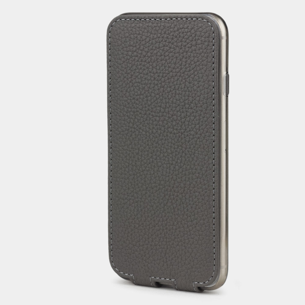 Premium Leather Case iPhone SE Grey | Marcel Robert - 2