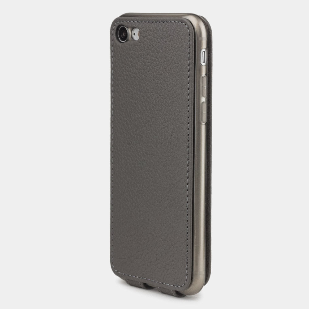Premium Leather Case iPhone SE Grey | Marcel Robert - 5