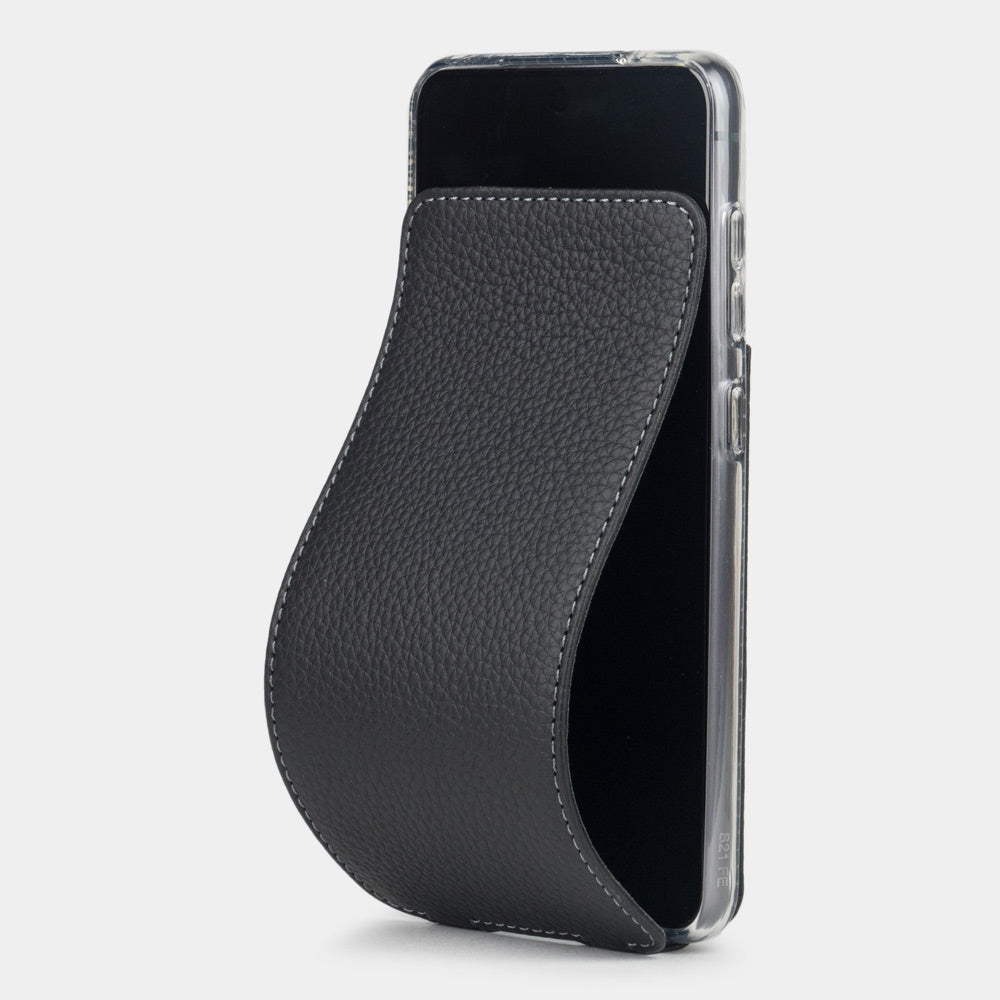 Leather Flip Case Galaxy S21 FE Black | Marcel Robert - 0