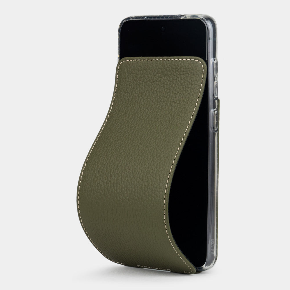 Leather Flip Case Galaxy S21 FE Green | Marcel Robert - 0
