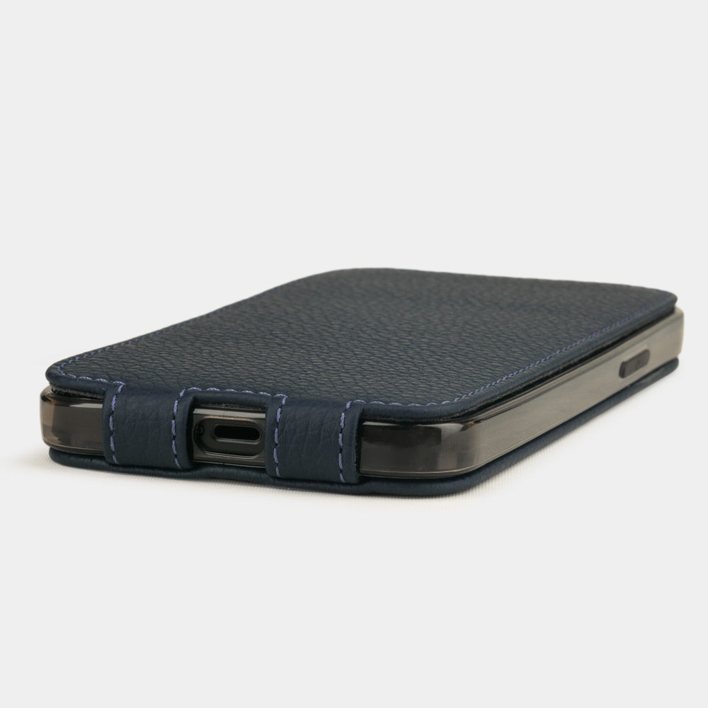 Premium Leather Case iPhone 12 Pro Blue | Marcel Robert - 3