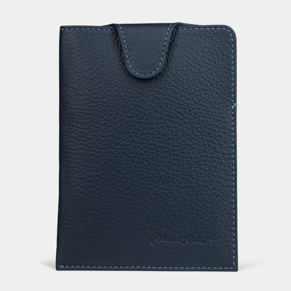 Premium Leather Passport Bag London Blue | Marcel Robert - 0