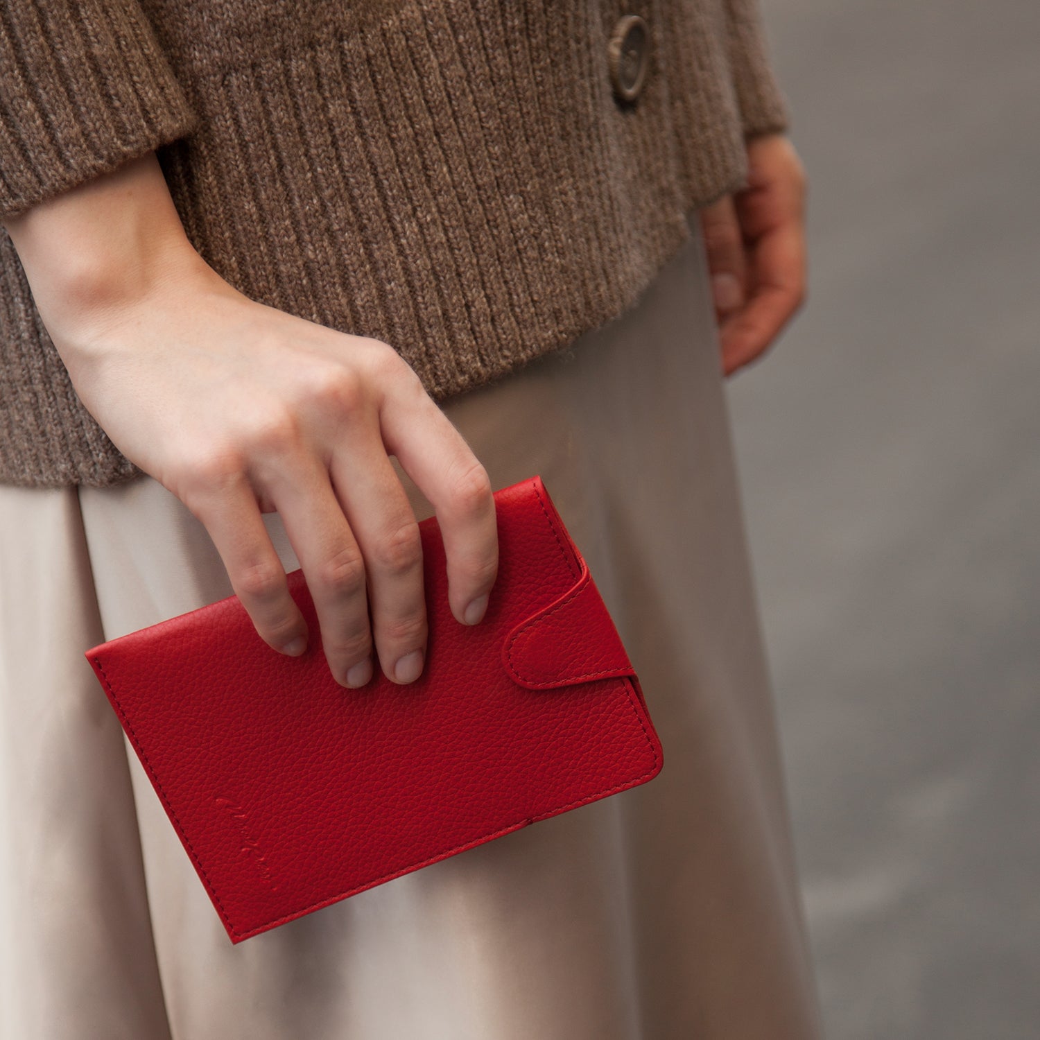 Passport Holder London with Red Leather | Marcel Robert - 5