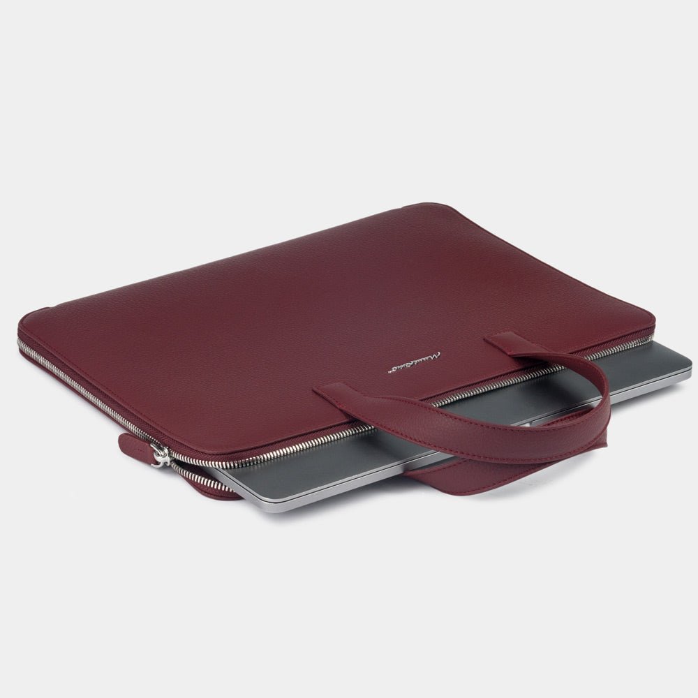 Dark Red Notebook Bag 14'' Natural Leather | Marcel Robert - 3