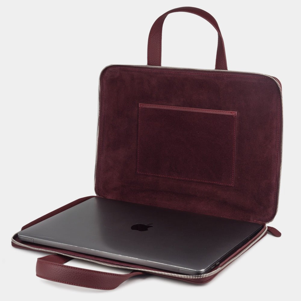 Dark Red Notebook Bag 14'' Natural Leather | Marcel Robert - 4